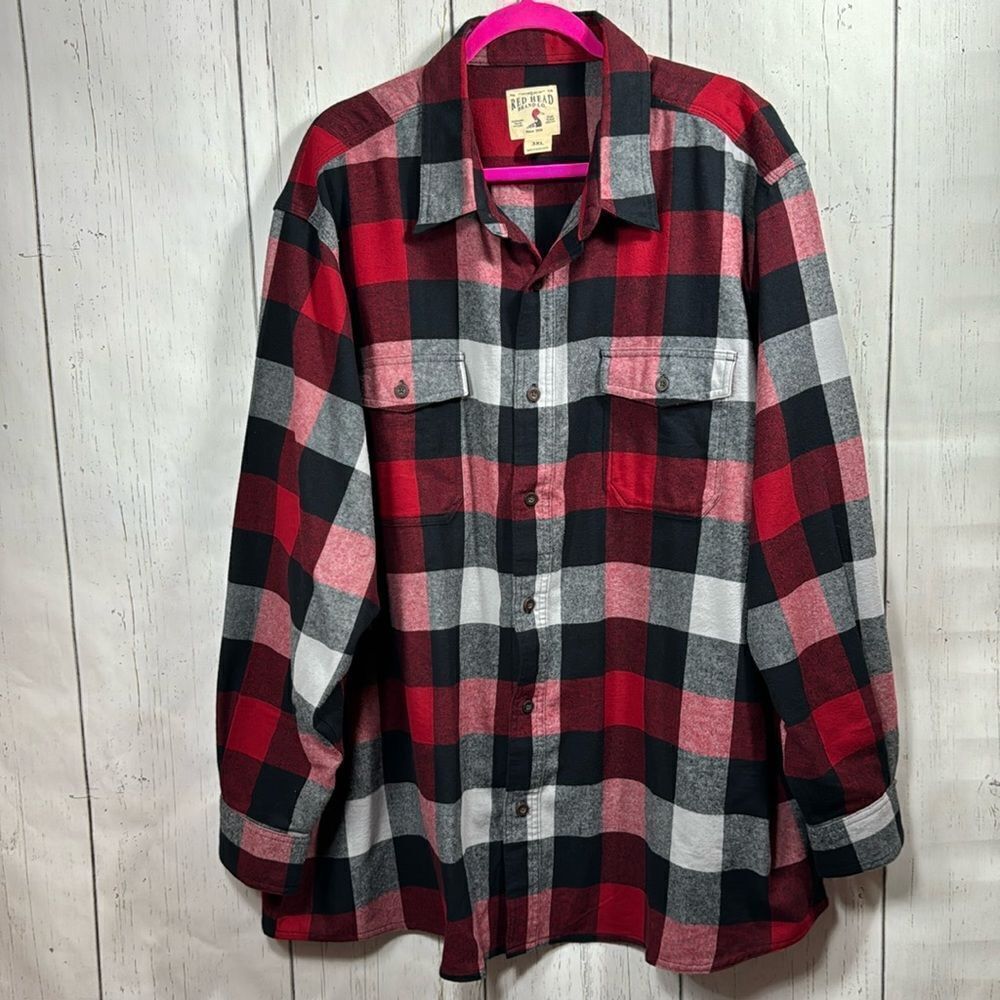 Red Head Brand Co. 3XL Buffalo Plaid Flannel Shirt Rugged Outdoor Cabin Core